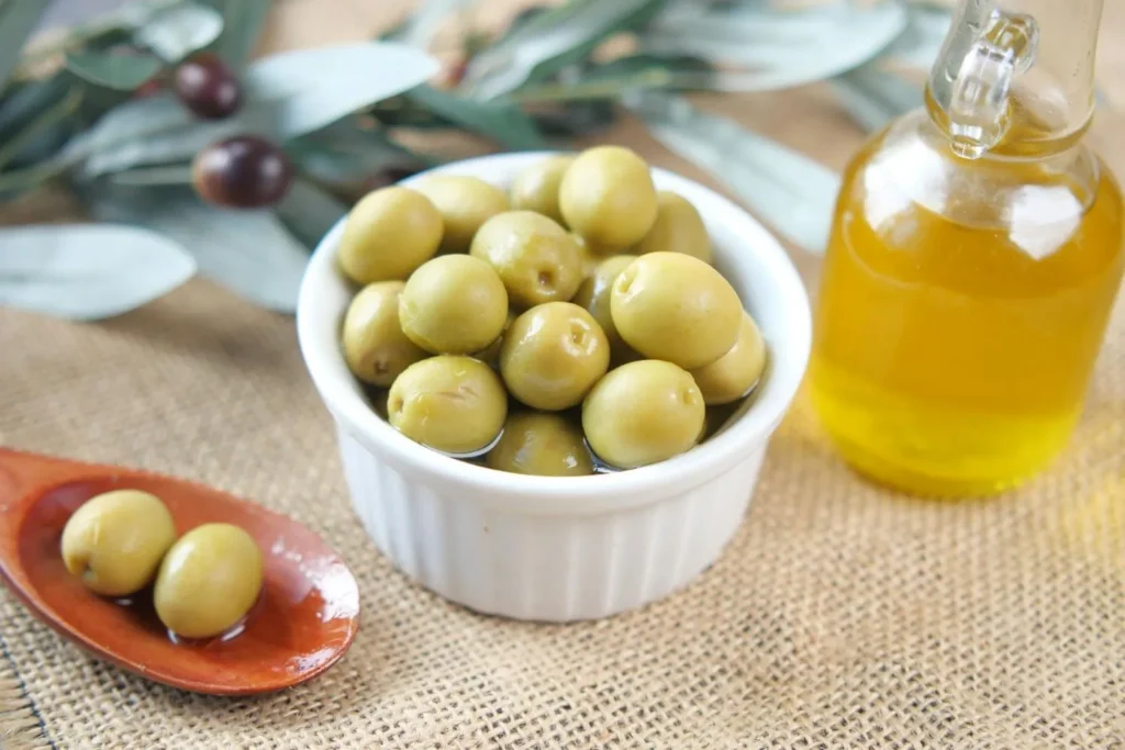 Close up of Olives in Bowl
